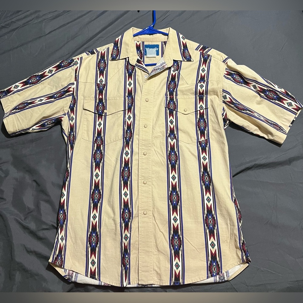 Vintage wrangler men’s Pearl snap shirt